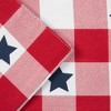 MARTHA STEWART Americana Star Gingham Plaid Indoor Table Runner, Reversible, Patriotic USA America Decor, Red/White/Blue, 14"x72" - 3 of 4