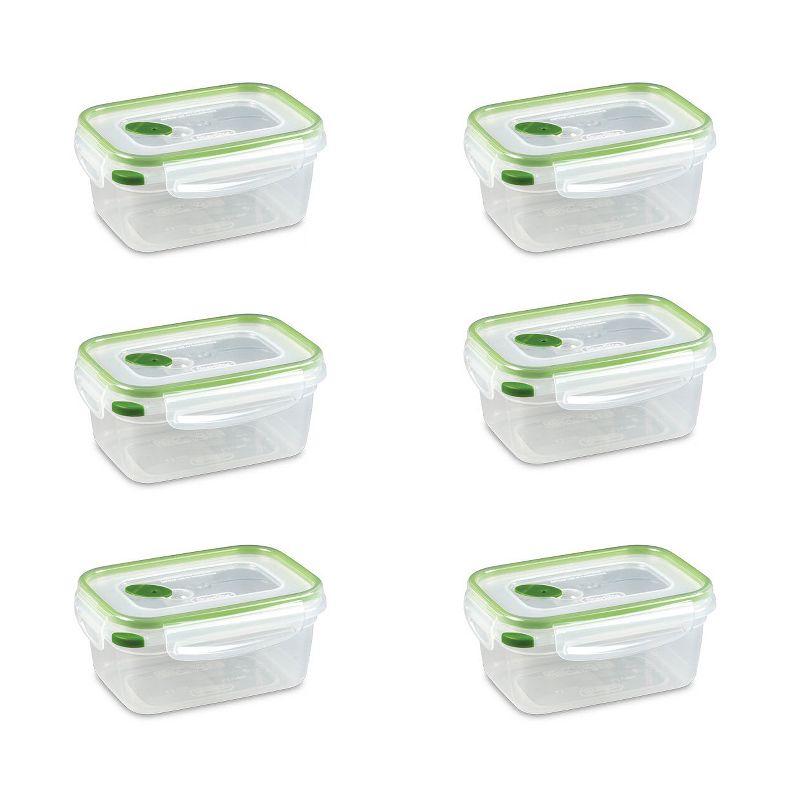 Sterilite 03121606 4.5 Cup BPA Free Rectangle Ultra-Seal Kitchen Food Storage Container, Green, 1 of 3