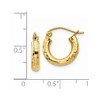 Black Bow Jewelry 3mm x 14mm, 14k Yellow Gold, Diamond-cut Round Hoop Earrings - 4 of 4