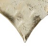 HomeRoots 18" Beige And Gold Cowhide Throw Pillow - 4 of 4