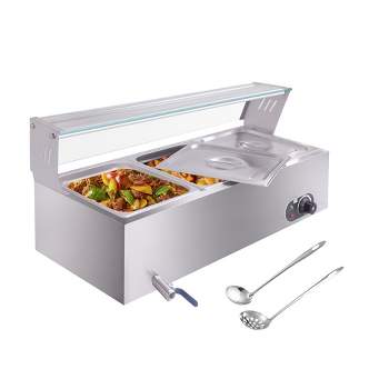 WhizMax Commercial Food Warmer & Buffet Server 12QT/ Pan,Countertop Stainless Steel Buffet Bain Marie