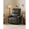 coucheta Manual Recliner Chair for Adults, PU Leather Swivel Rocker Recliner with Padded Armrests - 3 of 4