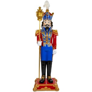 Northlight Regal Commercial Christmas Nutcracker Soldier with Scepter - 6.5' - Red and Blue - 1 of 4