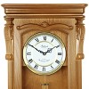 Bedford Clock Collection Golden Oak Chiming Pendulum Wall Clock - image 4 of 4