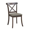 VYNXARIA Wooden X Back Dining Chairs Set of 2, Modern Fabric Upholstered Kitchen Side 2PC Chairs,Dark Brown - 4 of 4