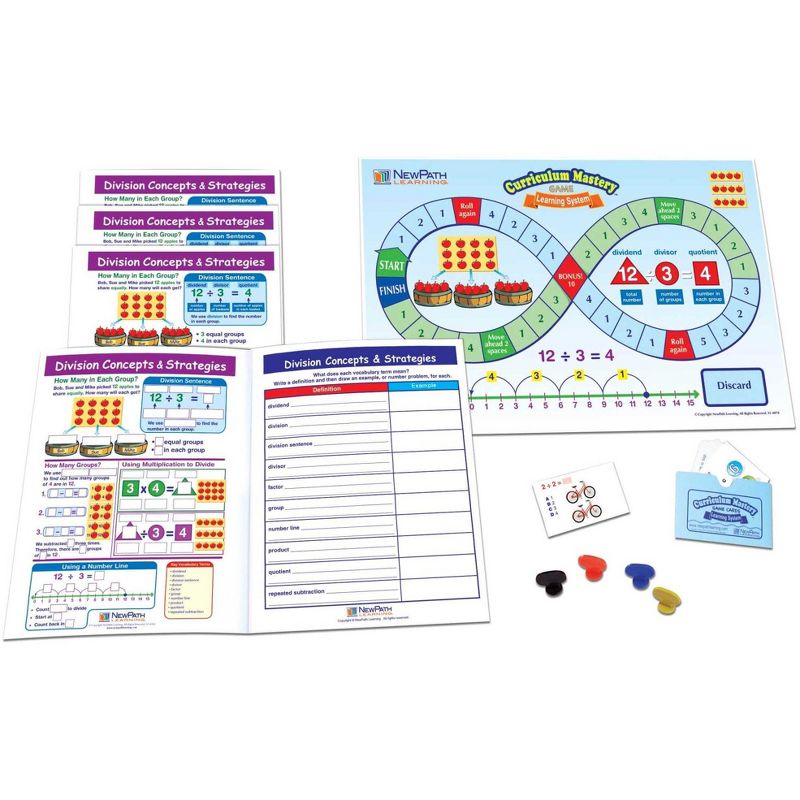 NewPath Learning Division Concepts and Strategies Learning Center Game, Grade 3 to 5, 1 of 3