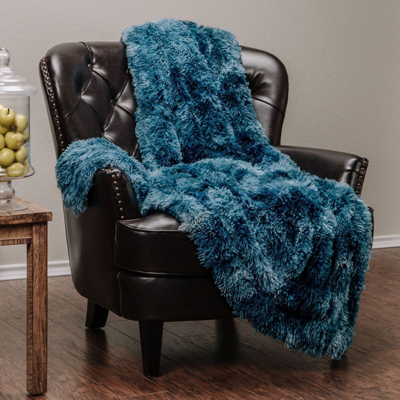 Chanasya Wolf Faux Long Fur Throw Blanket - Soft, Fuzzy Throw Blanket, 2 of 8
