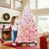 Tangkula Artificial Christmas Tree Hinged Snow Flocked Xmas Tree w/ 456/820/1264/1774 Branch Tips - 3 of 4