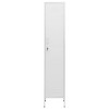 VidaXL Locker Cabinet White 13.8 in.x18.1 in.x70.9 in. Steel - 3 of 4