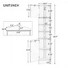 NicBex Bathroom Storage Cabinet,66.9 inch High Floor Coner Cabinet with 2 Doors and Adjustable Shelves for Bathroom - 3 of 4