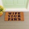 28" x 16" Nature Coir Mat, Wipe your paws - 2 of 4