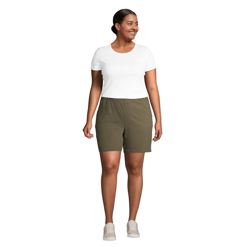 Lands' End Women's Pull On 7" Chino Shorts, 4 of 6