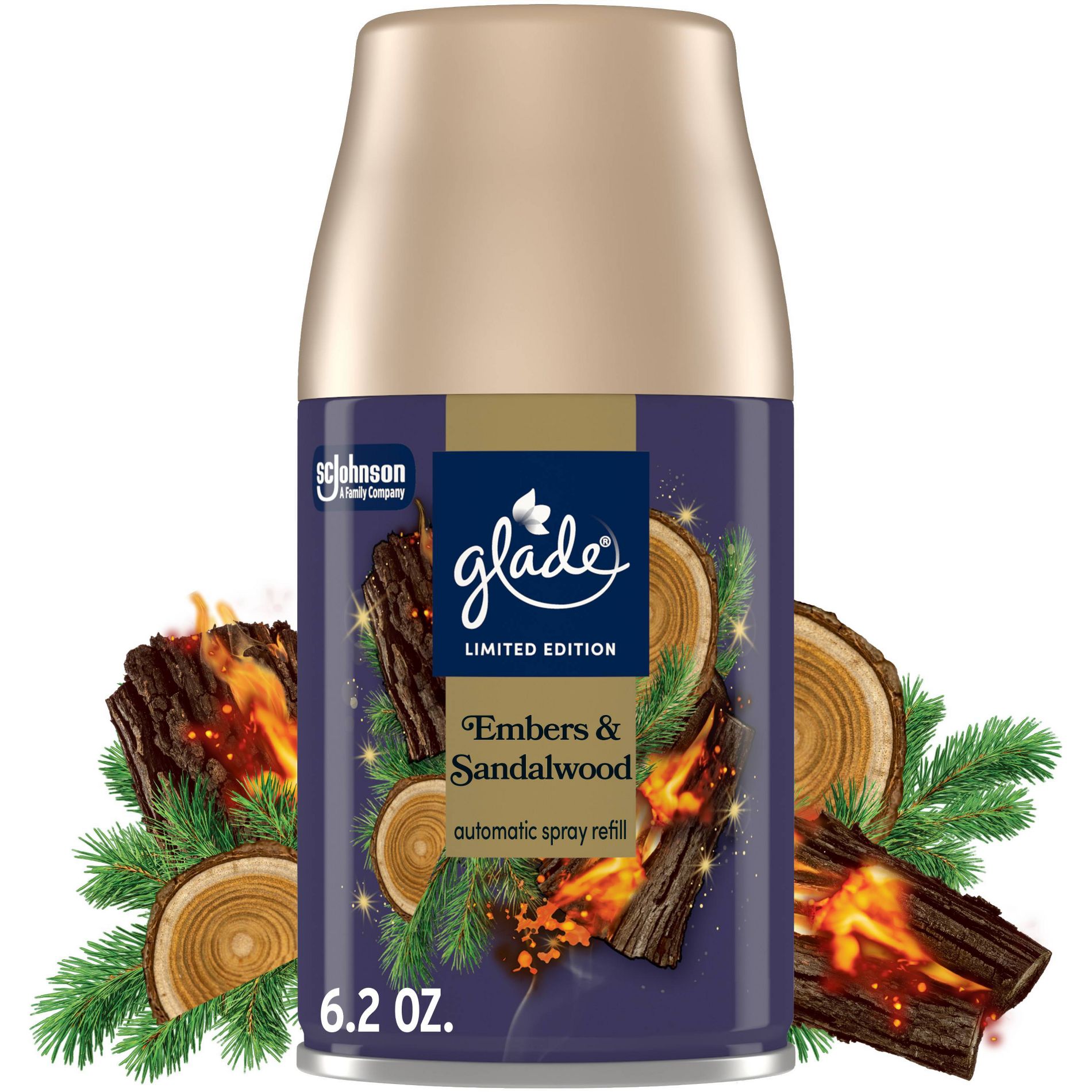 Glade Automatic Spray Air Freshener - Embers & Sandalwood - 6.2 fl oz