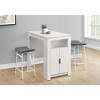 Vynxaria Dining Table, 48" Rectangular, Counter Height, Kitchen, Small, Storage, White Laminate, Contemporary, Modern - 2 of 4