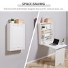 NicBex Home Office Desk 37" L Morden Wall-Mounted Desk with Open Storage Shelves Foldable Design Writing Desk for Office, Study, Living Room - 3 of 4