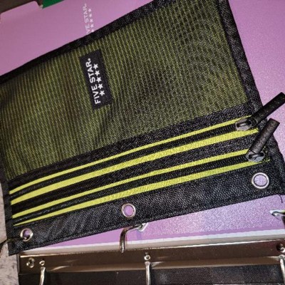 Five Star 2-in-1 Rollup Pencil Pouch, Olive/Citrus (500005qt0-wmt)