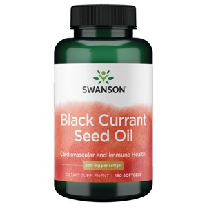 Swanson Omegas and Fish Oil Black Currant Seed Oil 500 mg 180 Sgels. - 1 of 2
