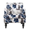 Upholstered Accent Harrison Tufted Club Chair Floral Pattern, Hardwood Frame Preston Fabric-CENGHU - 4 of 4
