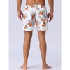 INSPIRE CHIC Men's Summer Hawaiian Pattern Drawstring Elastic Waist Mesh Lining Board Shorts - 3 of 4