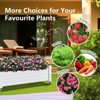 Infurnic Planters, Short Garden Bed Outdoor with Wheels and Drain Holes, Portable Planter Box for Patio Balcony Backyard, White, 43.3"*17.7"*17.56" - 3 of 4