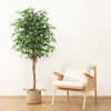 DR.Planzen 5-7FT Artificial Ficus Tree with Black Pot, Realistic Faux Plants Indoor Outdoor Large Fake Tree for Home Decor - 3 of 4