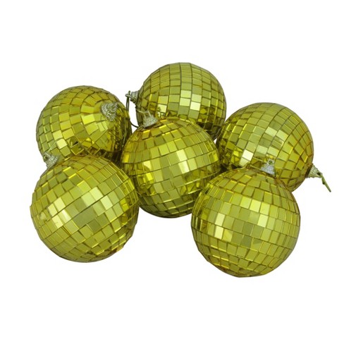 6 Pack Glass Ball Decorative Christmas Baubles in Opal Clearance Litecraft 