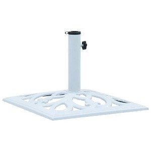vidaXL Umbrella Base Patio Parasol Umbrella Stand Weighted Base Cast Iron - White 19.3" x 19.3" x 13" - 1 of 4