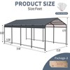Heavy Duty Metal Carport with Galvanized Steel Roof, Carport Canopy for Driveway Car or Truck, Outdoor Metal Carport with Vertical Roof-Koiai - 4 of 4