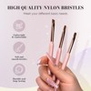 Nail Art Brushes Set 3Pcs-Flat/Oval/Angled - 2 of 4