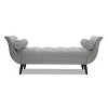 NicBex Bench End of Bed Bench Tufted Flared Arm Bench for Bedroom and Entryway, Gray - 4 of 4