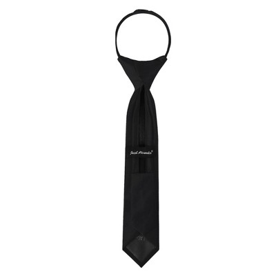 Jacob Alexander Young Boys' 11" Solid Color Pre-Tied Zipper Neck Tie - image 3