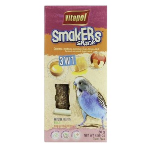 A&E Cage Company Smakers 3-in-1 Treat Sticks Variety Pack Flavored Bird Treats - 130gms - 1 of 2