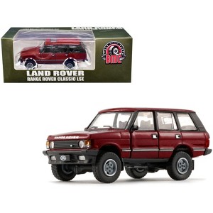 Land Rover Range Rover Classic LSE RHD Red with Sunroof with Extra Wheels 1/64 Diecast Model Car by BM Creations - 1 of 4