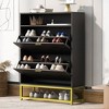 31.5"Shoe Cabinet with 2 Flip Drawers, and 2 Shelves, Modern Free Standing Shoe Rack for Heels,White - 3 of 4