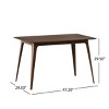 5-Piece Mid-Century Modern Dining Set with Solid Wood Table and 4 Upholstered Chairs, Space-Saving Design for Small Families-Cuddlewood - 4 of 4