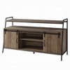 60" TV Stand with Sliding Barn Door, Industrial Metal Frame and 2 Shelves for Living Room and Bedroom - 4 of 4
