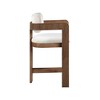 Meridian Furniture,Sacha Cream Velvet Stool - 4 of 4