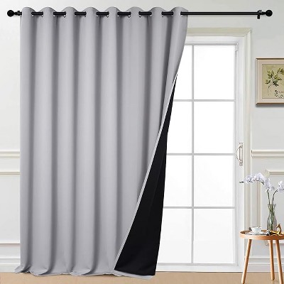 Yakamok Room Darkening Thermal Insulated Blackout Curtains for Bedroom (W100 x L108,Light Grey 1 Panel)