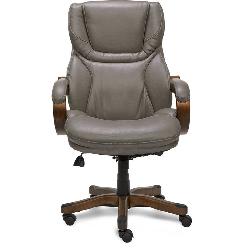 Big and Tall Executive Office Chair with Upgraded Wood Accents - Serta, 1 of 23