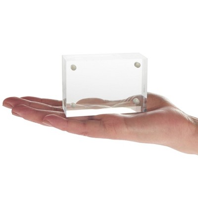 2pack Acrylic Plastic Picture Photo Frames Holder 2x3 Crystal