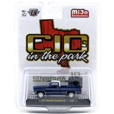 M2 Machines 1977 Chevrolet Cheyenne 10 Blue C10s In The Park Hobby Exclusive 1:64 Scale