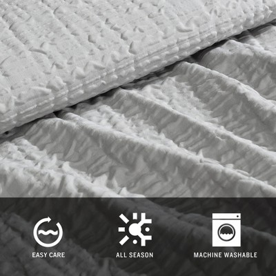 Gray Organic Microfiber Full Reversible Comforter Set
