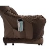 Okak Accent Chair Cotton Fabric Lazy Chair with Upholstered Side Pocket Armchair Leisure Sofa Chair with Steel Frame - 2 of 4