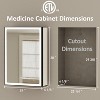 Grand Bathroom Medicine Cabinet with LED Mirror, Recessed or Surface Mount, Defogger, Adjustable Shelves, Dimmable - 2 of 4