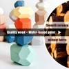 36 PCS Wooden Sorting Stacking Rocks Stones, Building Blocks Game,Safe and durable, suitable for various scenarios - 3 of 4