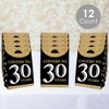 Big Dot of Happiness Adult 30th Birthday - Gold - Birthday Gift Favor Bags - Party Goodie Boxes - Set of 12 - 2 of 4
