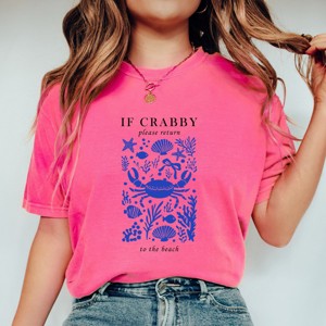 Simply Sage Market If Crabby Please Return Collage Garment Dyed Tee - 1 of 4