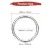 Unique Bargains 316 Stainless Steel Multi-Purpose Welded Heavy Duty O Rings for Crafts Silver - 3 of 4