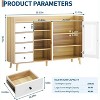 Jojoka Buffet Cabinet with Storage,Modern Coffee Bar Station with Adjustable Shelves,Glass Door Design - 2 of 4