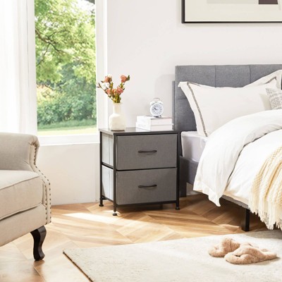 CAVINAS Dresser for Bedroom with Fabric Bins and Black Metal Handle Design,Modern Chest of Drawers,Freestanding Dresser for Bedroom